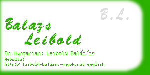 balazs leibold business card